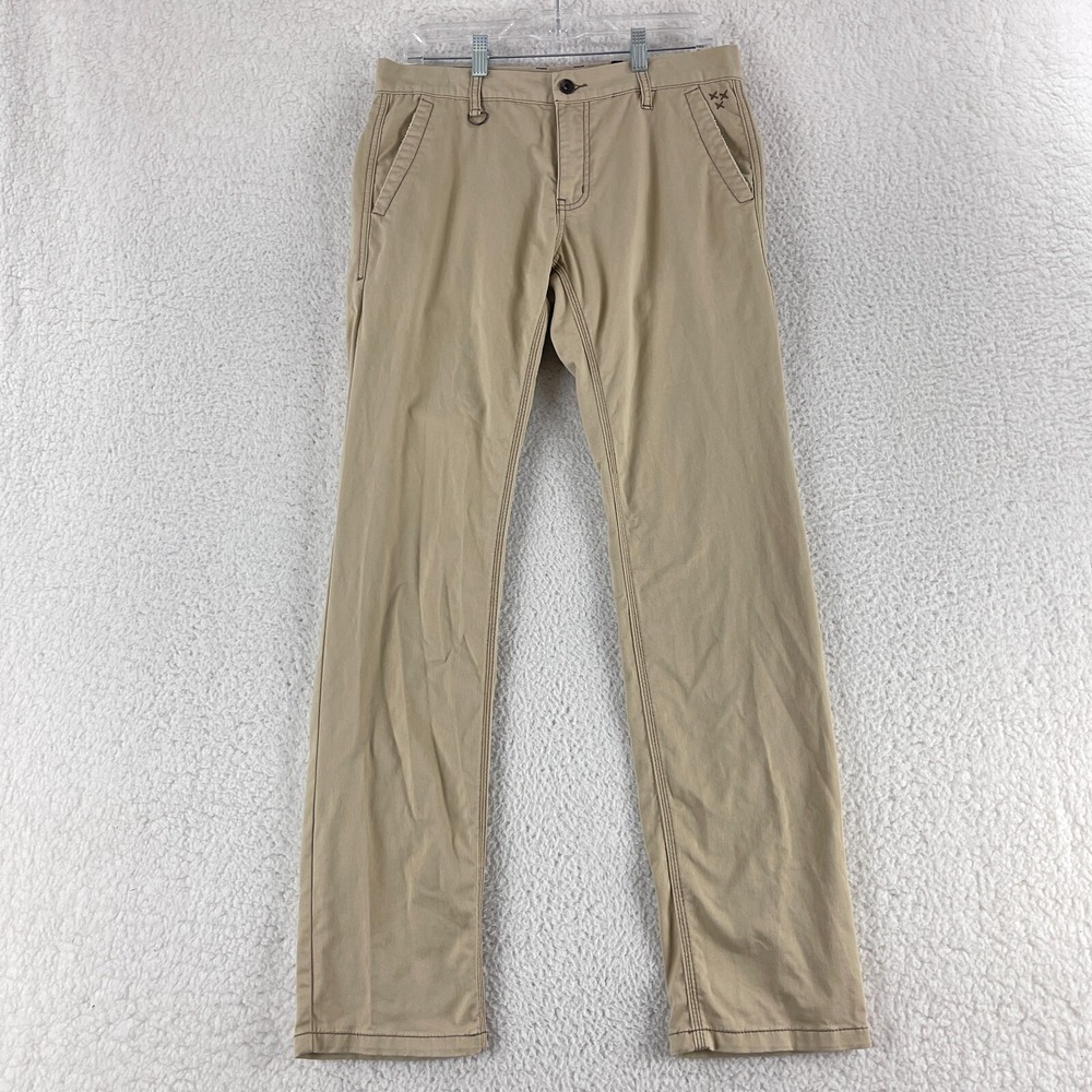 XXX Rude Beige Khaki Chino Skinny Pants Mens Casual Work Wear Size 30 x 32‎